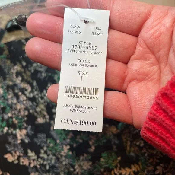 NWT White House Black Market Smocked Blouson Dress- Little Lead Burnout - Picture 14 of 16